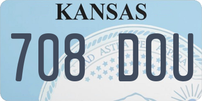 KS license plate 708DOU