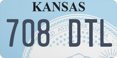 KS license plate 708DTL
