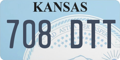 KS license plate 708DTT