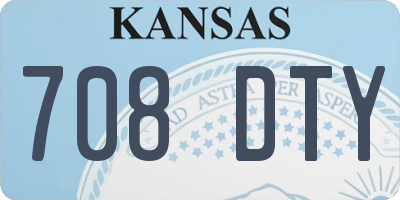 KS license plate 708DTY
