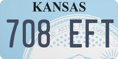 KS license plate 708EFT