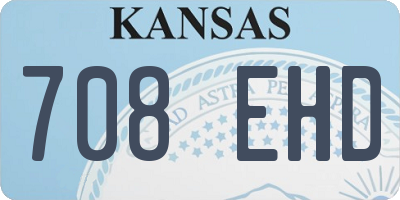 KS license plate 708EHD