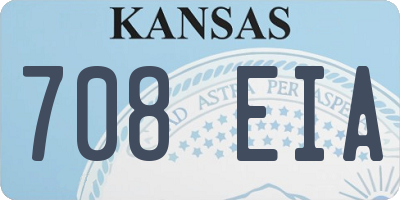 KS license plate 708EIA