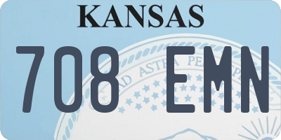 KS license plate 708EMN