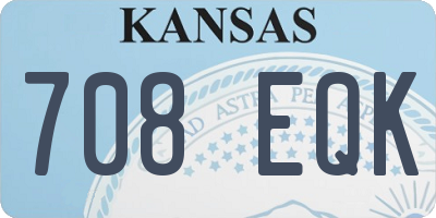 KS license plate 708EQK