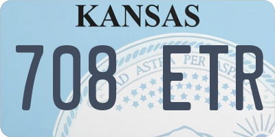 KS license plate 708ETR