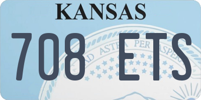 KS license plate 708ETS