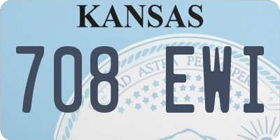 KS license plate 708EWI