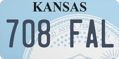 KS license plate 708FAL