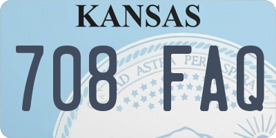 KS license plate 708FAQ
