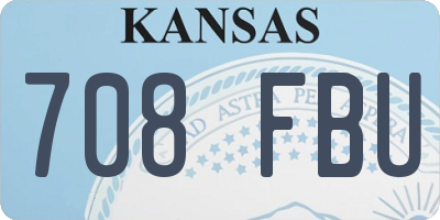 KS license plate 708FBU