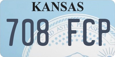 KS license plate 708FCP