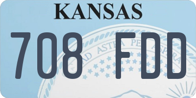 KS license plate 708FDD