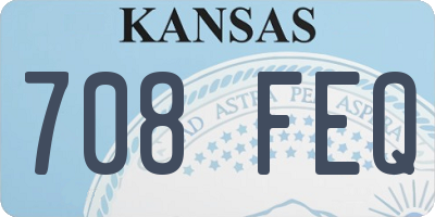 KS license plate 708FEQ