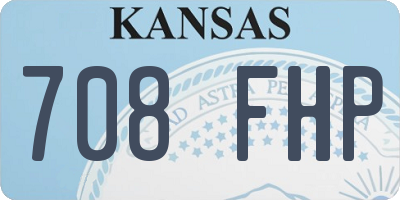 KS license plate 708FHP