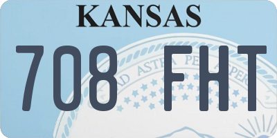 KS license plate 708FHT