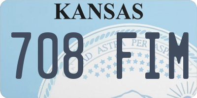KS license plate 708FIM