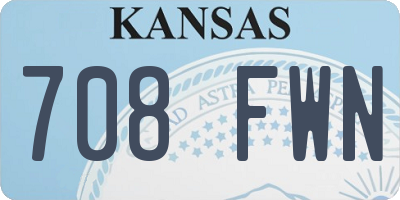 KS license plate 708FWN