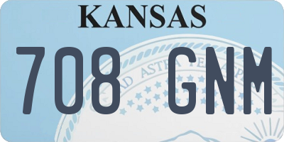 KS license plate 708GNM