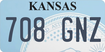 KS license plate 708GNZ