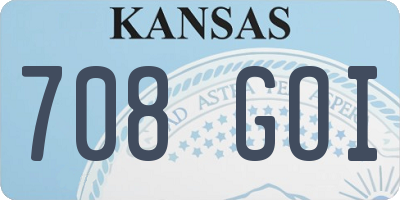 KS license plate 708GOI