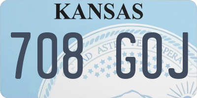 KS license plate 708GOJ