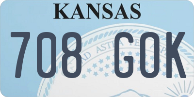 KS license plate 708GOK
