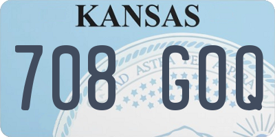 KS license plate 708GOQ