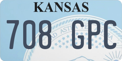 KS license plate 708GPC
