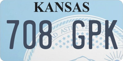 KS license plate 708GPK