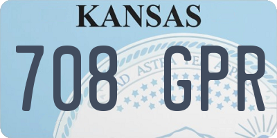 KS license plate 708GPR