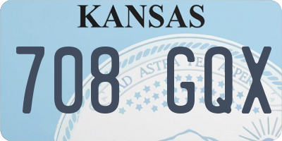 KS license plate 708GQX
