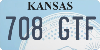 KS license plate 708GTF