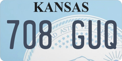 KS license plate 708GUQ