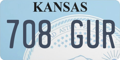 KS license plate 708GUR