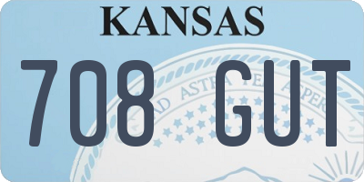 KS license plate 708GUT
