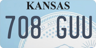 KS license plate 708GUU