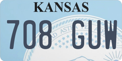 KS license plate 708GUW
