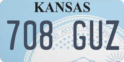 KS license plate 708GUZ