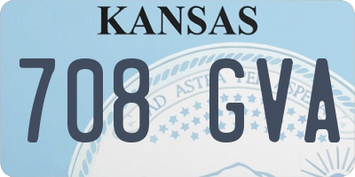 KS license plate 708GVA