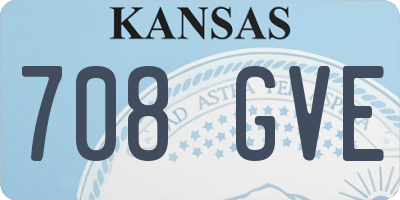 KS license plate 708GVE