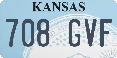 KS license plate 708GVF