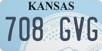KS license plate 708GVG