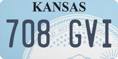 KS license plate 708GVI