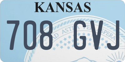 KS license plate 708GVJ