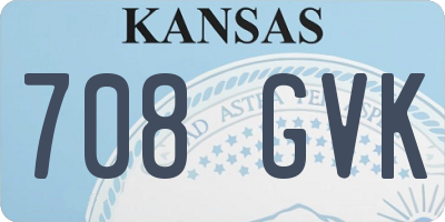 KS license plate 708GVK