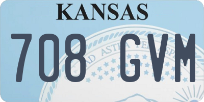 KS license plate 708GVM