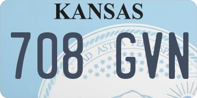 KS license plate 708GVN