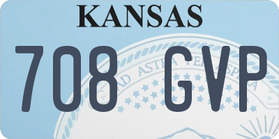KS license plate 708GVP