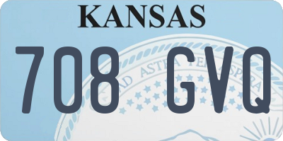 KS license plate 708GVQ